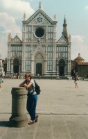Florence (Muriel devant Santa Crocce) - Août 1997