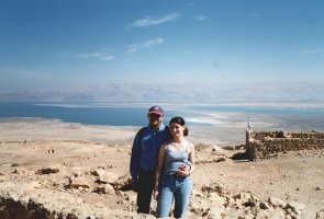 Israel - Forteresse de Massada - Eric & Laetitia - Février 2000